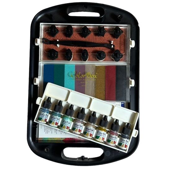 Rare Unique Find! Color Tool Box Ink Cases Set of 3 - Picture 15 of 16